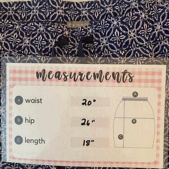 T by Talbots 2X Navy White Medallion Print Skort Stretch Golf Tennis Pockets - Picture 15 of 15